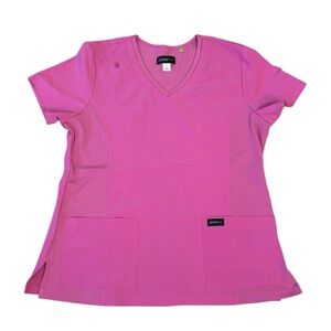 Planet Koi Pink Scrub Top Size Large